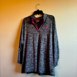 Grey under armor pull over